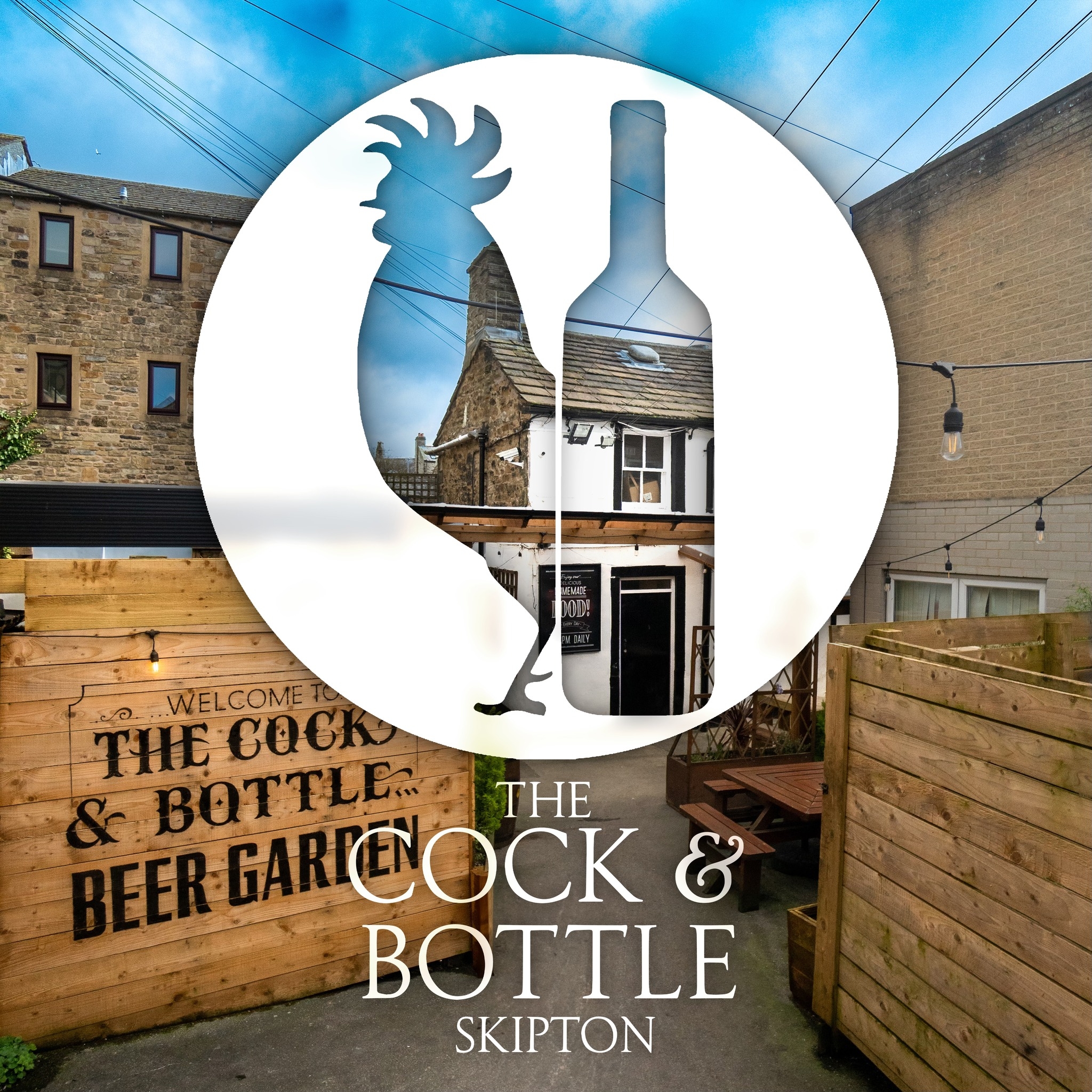 The Cock and Bottle logo